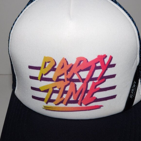 Silver Wave SLVR WV Unisex PARTY TIME BLue White snapback Trucker Hat Cap - Picture 9 of 10